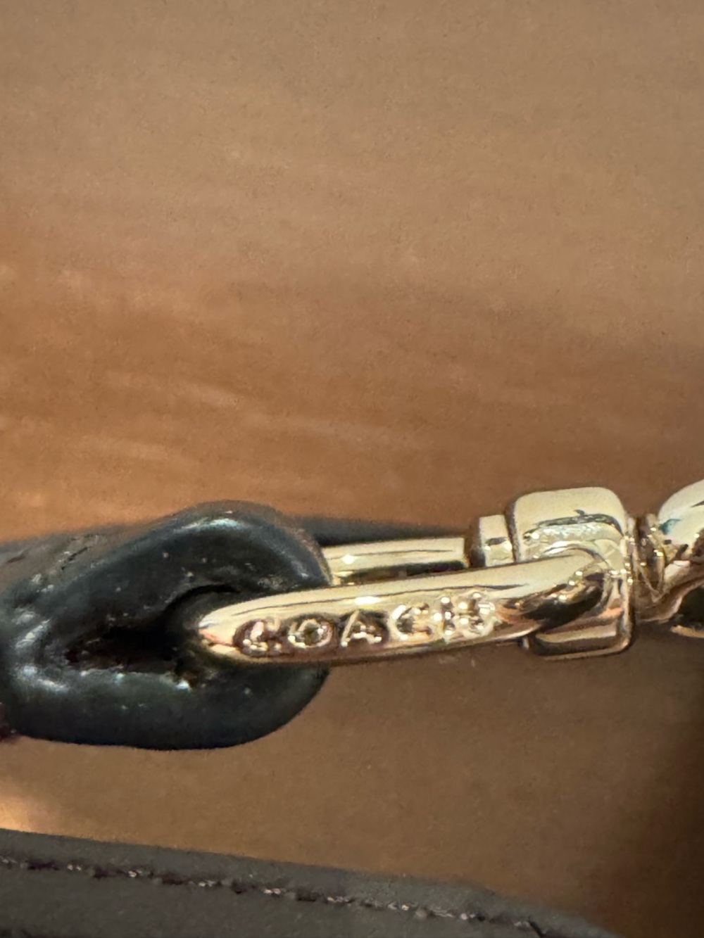 COACH Brown Pebbled Leather Satchel with Gold Hardware - like new condition. - Picture 8 of 14